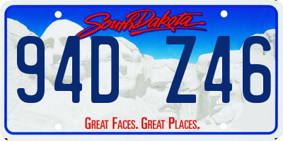 SD license plate 94DZ46