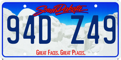 SD license plate 94DZ49