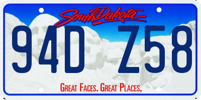 SD license plate 94DZ58