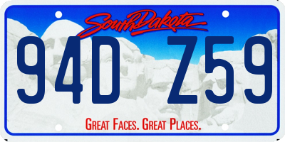 SD license plate 94DZ59