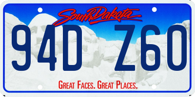 SD license plate 94DZ60