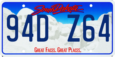 SD license plate 94DZ64