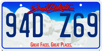 SD license plate 94DZ69