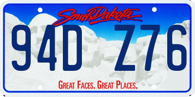 SD license plate 94DZ76