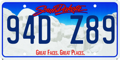 SD license plate 94DZ89