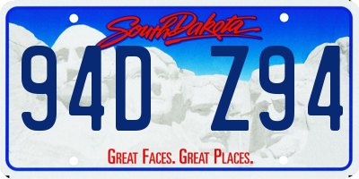 SD license plate 94DZ94
