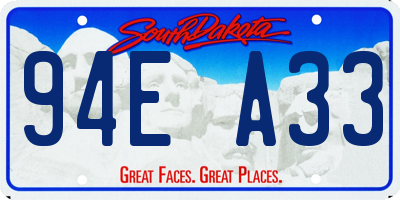 SD license plate 94EA33