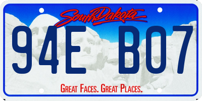 SD license plate 94EB07
