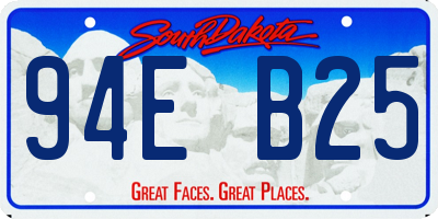SD license plate 94EB25