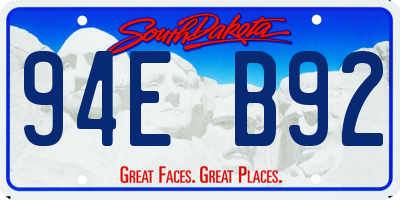 SD license plate 94EB92