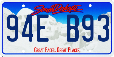 SD license plate 94EB93