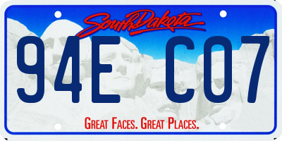 SD license plate 94EC07