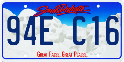 SD license plate 94EC16