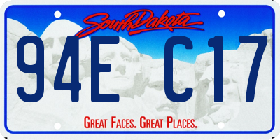 SD license plate 94EC17