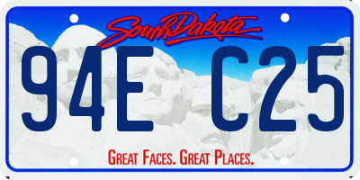 SD license plate 94EC25