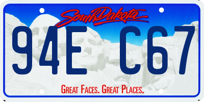 SD license plate 94EC67
