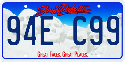SD license plate 94EC99