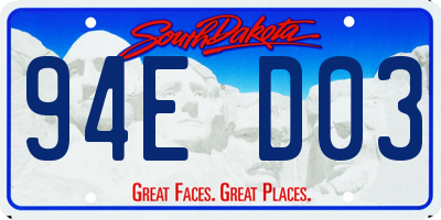 SD license plate 94ED03