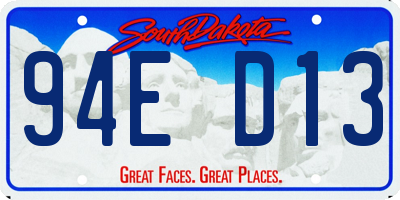 SD license plate 94ED13