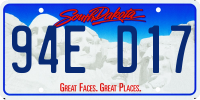 SD license plate 94ED17