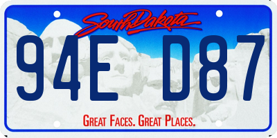 SD license plate 94ED87