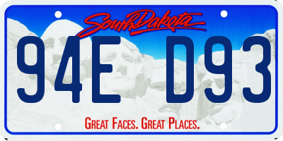 SD license plate 94ED93