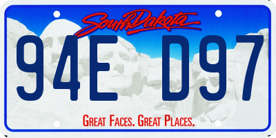 SD license plate 94ED97