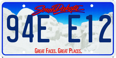 SD license plate 94EE12