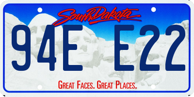 SD license plate 94EE22