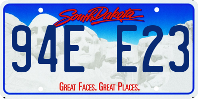 SD license plate 94EE23