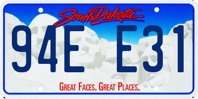 SD license plate 94EE31