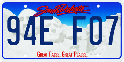 SD license plate 94EF07