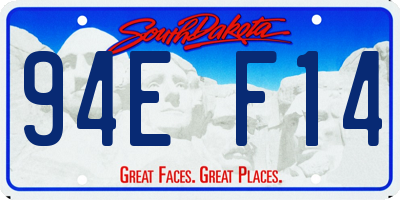 SD license plate 94EF14