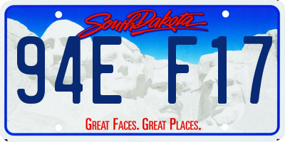 SD license plate 94EF17