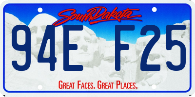 SD license plate 94EF25