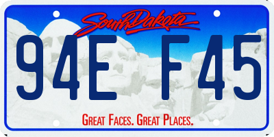 SD license plate 94EF45