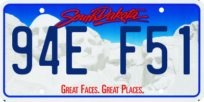 SD license plate 94EF51