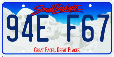 SD license plate 94EF67