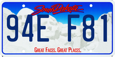 SD license plate 94EF81