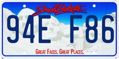 SD license plate 94EF86