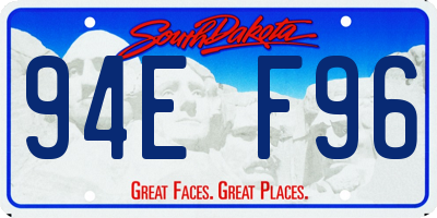 SD license plate 94EF96