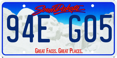 SD license plate 94EG05