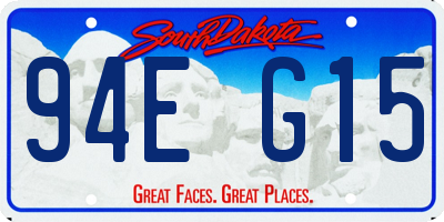 SD license plate 94EG15