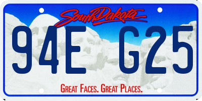 SD license plate 94EG25