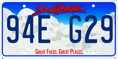 SD license plate 94EG29