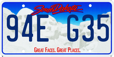 SD license plate 94EG35