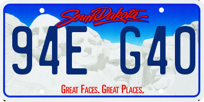 SD license plate 94EG40