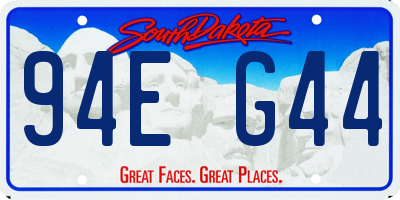 SD license plate 94EG44