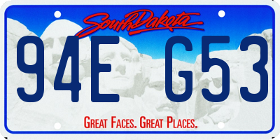 SD license plate 94EG53