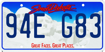 SD license plate 94EG83